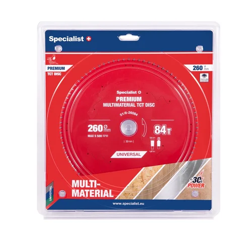 Specialist+ Pjovimo diskas Multimaterial PREMIUM 260x84Tx30mm image 1