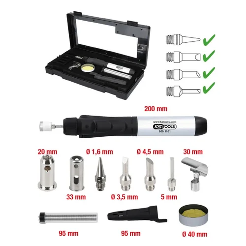 KS Tools Mikro dujinio degiklio rinkinys 10-vnt. image 3