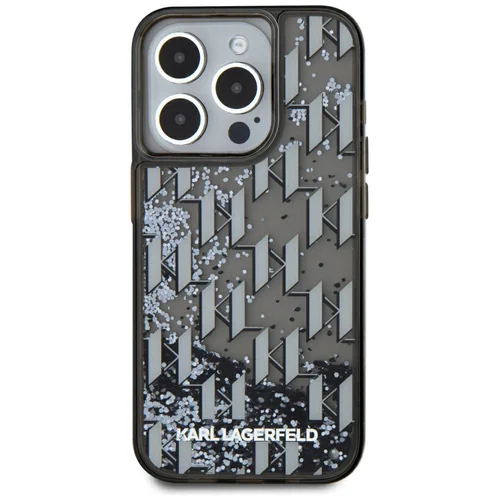 Karl Lagerfeld Skystas Blizgantis Monogramos Gradient dėklas iPhone 15 Pro Max, juodas image 3