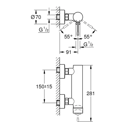 Grohe Essence Dušo maišytuvas 33636DL1 image 2