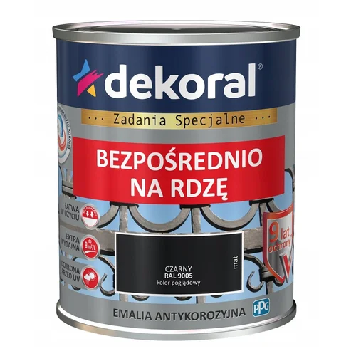 Dekoral emalis antikorozinis, 0,65 ltr, Juodas matinis RAL 9005 image 1