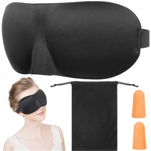 3D miego kaukė su ausų kištukais ir dėklu image 1