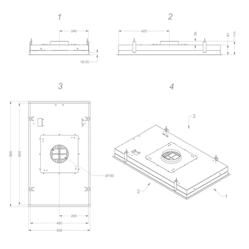 NOVY Pureline 6839, 90 cm Balta image 3