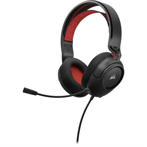 Laidinės žaidimų ausinės Corsair HS35 v2, juodos/raudonos image 1