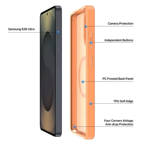 Dux Ducis Yind MagSafe Samsung S948 S26 Ultra Oranžinis image 3