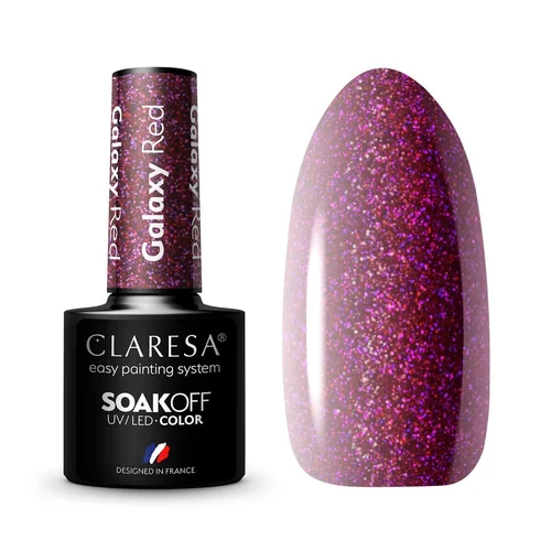 CLARESA Galaxy Red hibridinis nagų lakas 5 g image 1