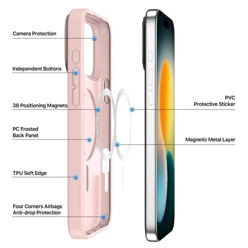 Dėklas Dux Ducis Yind Apple iPhone 17 Pro rožinis image 3