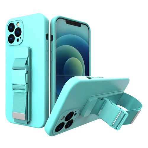 Virvės dėklas su pakaba iPhone 13, šviesiai mėlynas image 1