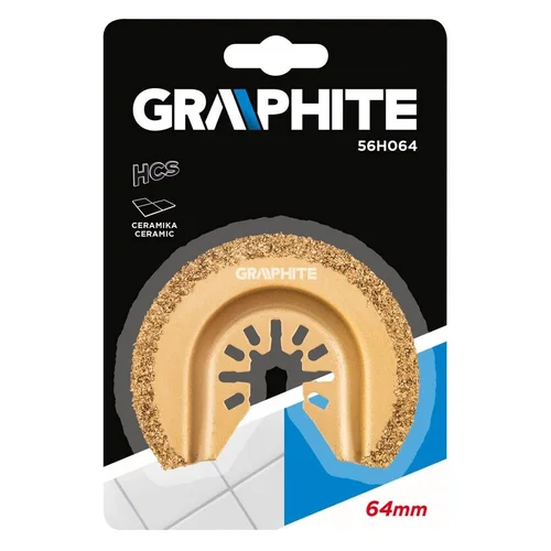 GRAPHITE 56H064 pusiau apvali geležtė keramikai image 2
