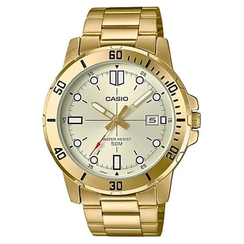 CASIO MTP-VD01G-9E vyriškas auksinis laikrodis image 1