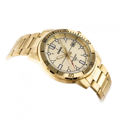 CASIO MTP-VD01G-9E vyriškas auksinis laikrodis image 3