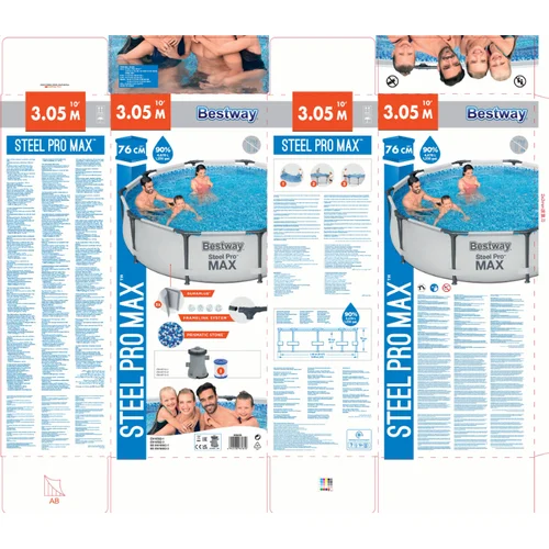 Baseinas BESTWAY 56408, pilkas, 3050x760 mm, 4678 l image 3