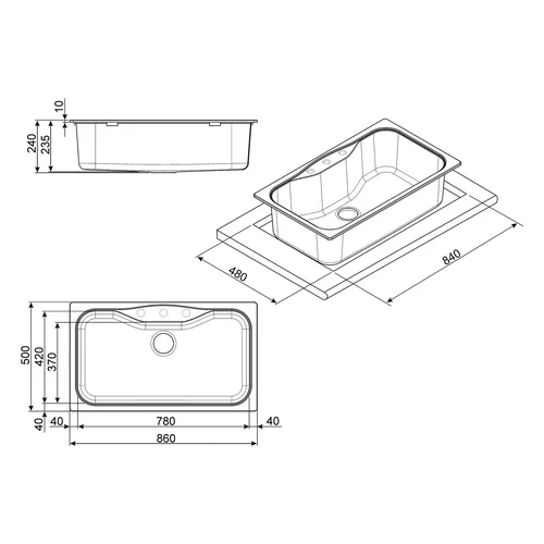SMEG LSEG860AV2 virtuvės plautuvė image 3