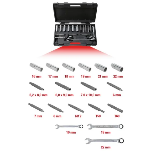 KS Tools 18 dalių pagrindinis įrankių rinkinys image 1