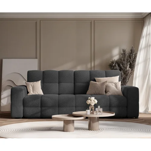 MOLLY trivietė išskleidžiama sofa, juoda image 2