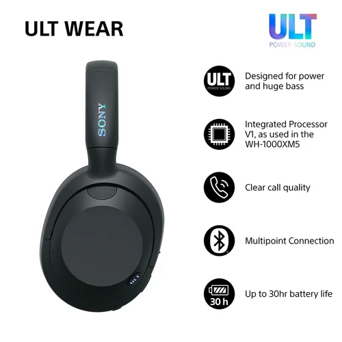 Sony ULT WEAR belaidės ausinės, juodos image 2