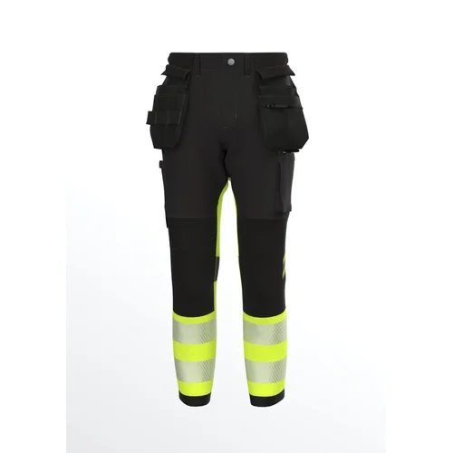 BoSafety TR-TENSIONPRO-C1-0204 Kelnės 4-way stretch 44 Pilka/Hi-Vis Geltona image 1