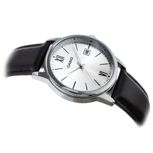Casio MTP-V002L-7B3 vyriškas laikrodis, sidabrinis ciferblatas image 3