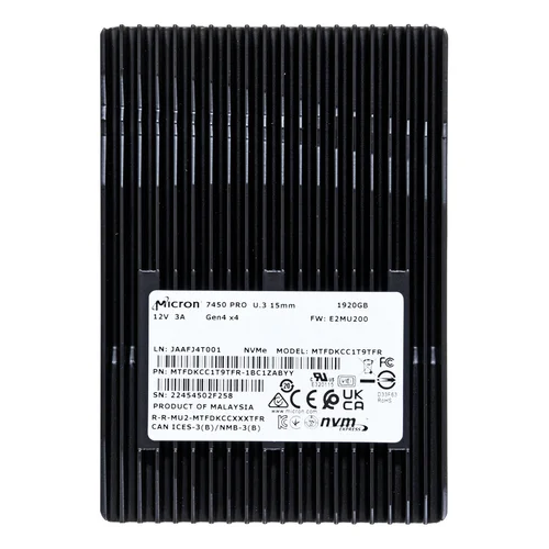 Micron 7450 PRO 1,92 TB U.3 SSD image 1
