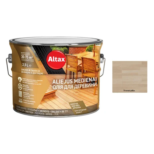 Altax aliejus medienai, šviesiai pilka, 2,5L image 1