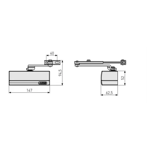 Abus AC5023 durų uždarytuvas, 40–60 kg image 2