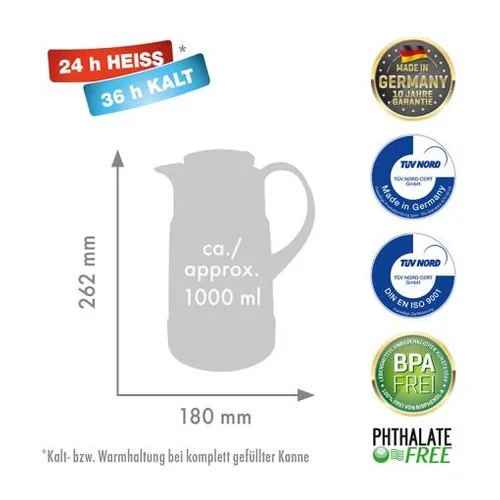ROTPUNKT Ristretto termosinis puodelis 1 l, juodas image 2