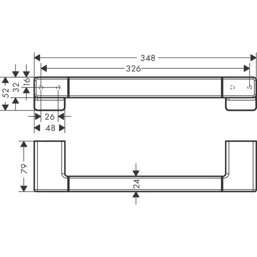 Pagalbinė rankena Hansgrohe AddStoris 41744140, šlifuotos bronzos image 2