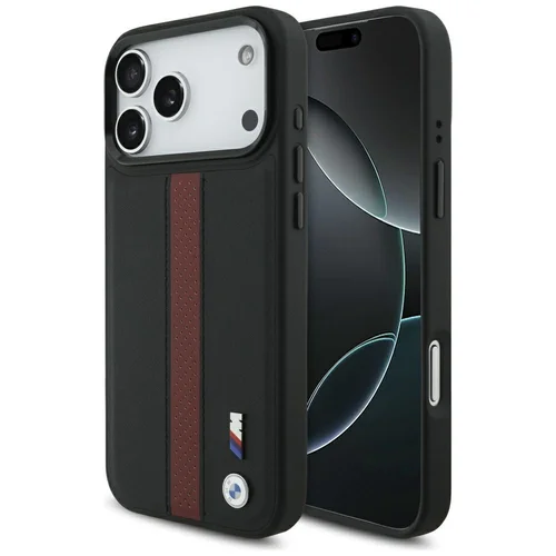 BMW M Perforuota Juostelė Logo MagSafe dėklas iPhone 17 Pro Max, raudonas image 1