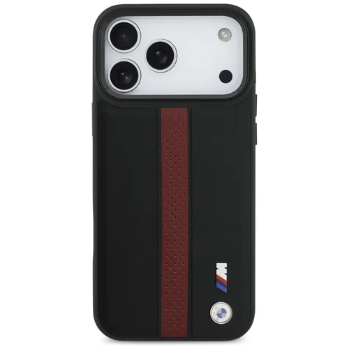 BMW M Perforuota Juostelė Logo MagSafe dėklas iPhone 17 Pro Max, raudonas image 3