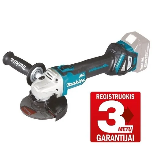 Makita DGA511Z akumuliatorinis kampinis šlifuoklis, 18 V, 125 mm image 1