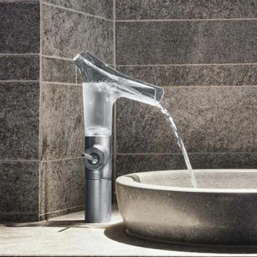 Hansgrohe Axor Starck V 220 aukštas praustuvo maišytuvas – Braižytas nikelis image 2