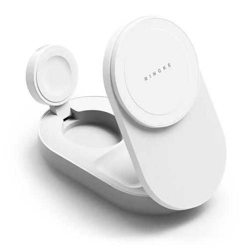 Ringke Qi2.2 25 W 3-in-1 MagSafe įkroviklis, baltas image 1