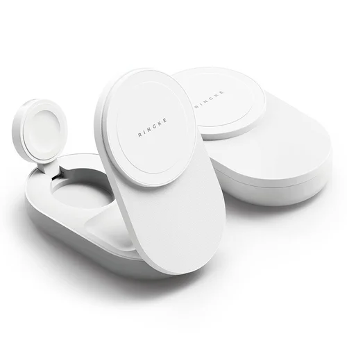 Ringke Qi2.2 25 W 3-in-1 MagSafe įkroviklis, baltas image 2