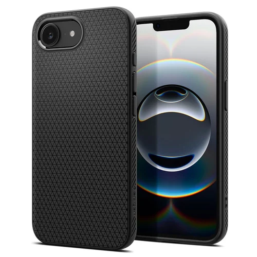 Spigen Liquid Air dėklas iPhone 16e, matinė juoda image 1