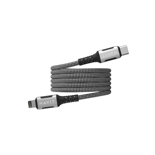 Havit CB6298 magnetinis USB-C–Lightning kabelis, 1 m, juodas image 1
