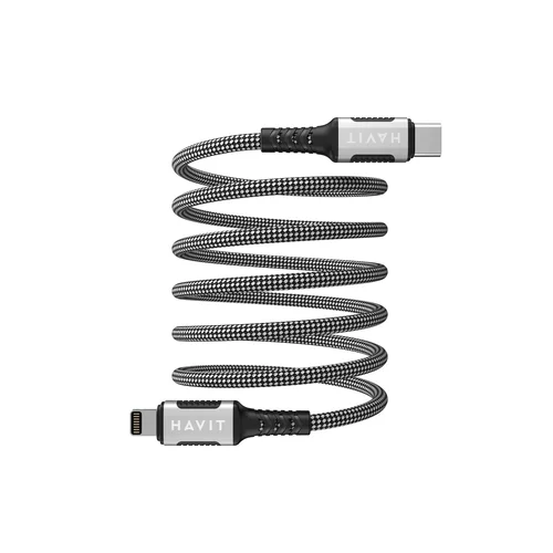Havit CB6298 magnetinis USB-C–Lightning kabelis, 1 m, juodas image 2