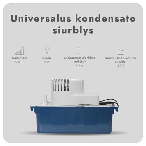 Universalus kondensato siurblys 75 W 260 L/h image 2