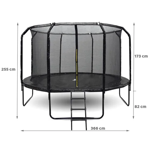 SkyFlyer 12FT sodo trampolinas 366 cm su kopėčiomis image 3
