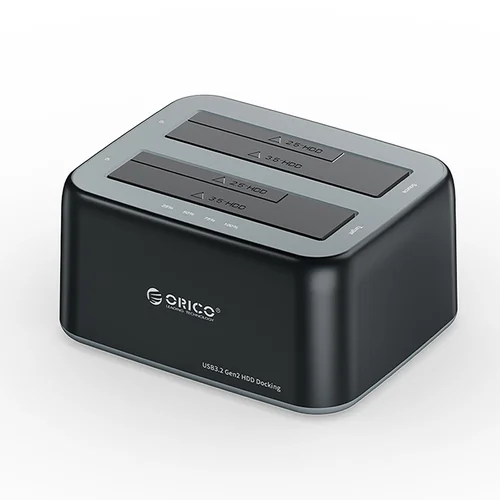 Orico 6829C3 dviejų diskų SATA dokas, juodas image 1