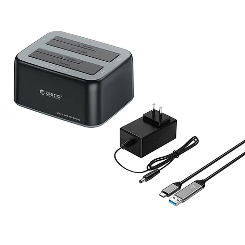 Orico 6829C3 dviejų diskų SATA dokas, juodas image 2