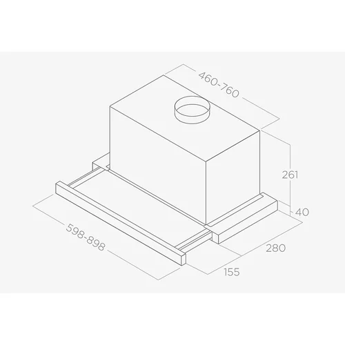 ELICA ELITE 26 BL/A/60 GFB 60 cm juodas gartraukis image 1