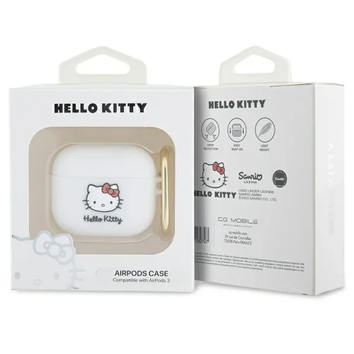 Hello Kitty 3D silikoninis dėklas AirPods 3, baltas image 3