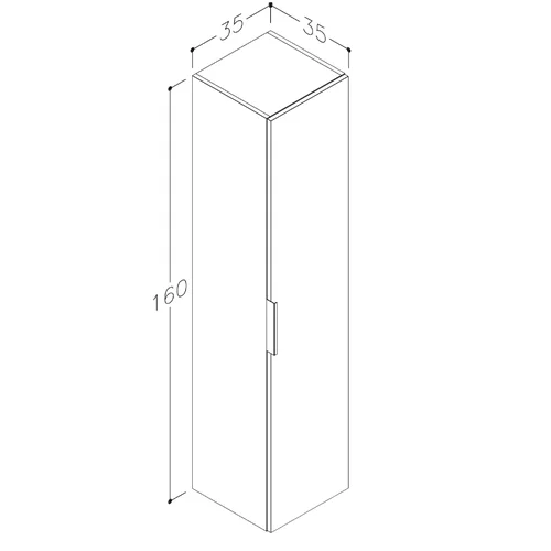 Raguvos Baldai GRAND 21301212 Ūkinė spintelė 35 cm balta matinė image 2