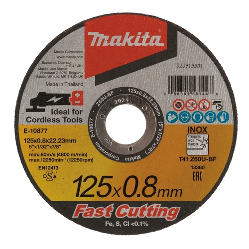Makita E-10877-12, 125 x 0,8 x 22,23 mm, Z60U image 1