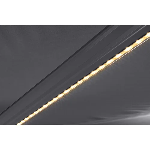 Elektrinė kasetinė markizė su LED apšvietimu 4,80 x 3 m pilka image 3