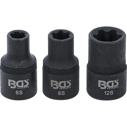 BGS technic 9336 Spline (Ribe) galvučių rinkinys, 3 vnt. image 1