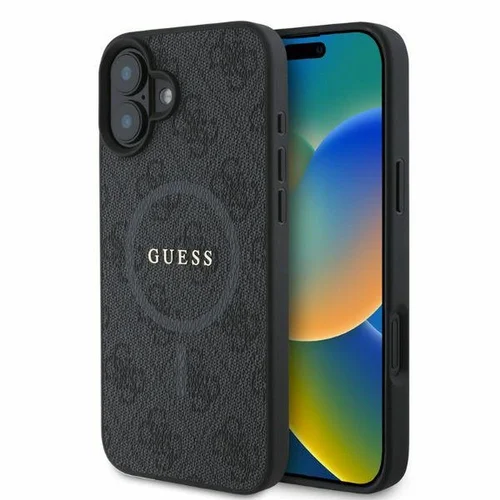 Guess 4G Anneau MagSafe dėklas iPhone 16, juodas image 1