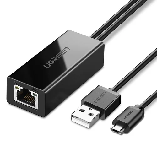 Ugreen 30985 tinklo adapteris Chromecast, 100 Mb/s, juodas image 1