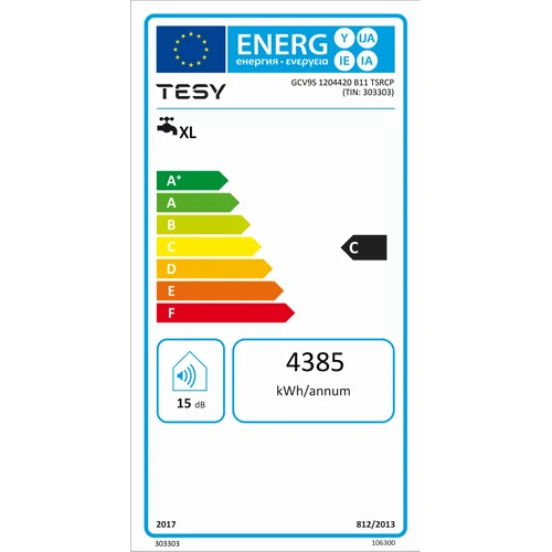 TESY GCV9S 150L RCP Vertikalus Kombinuotas image 2