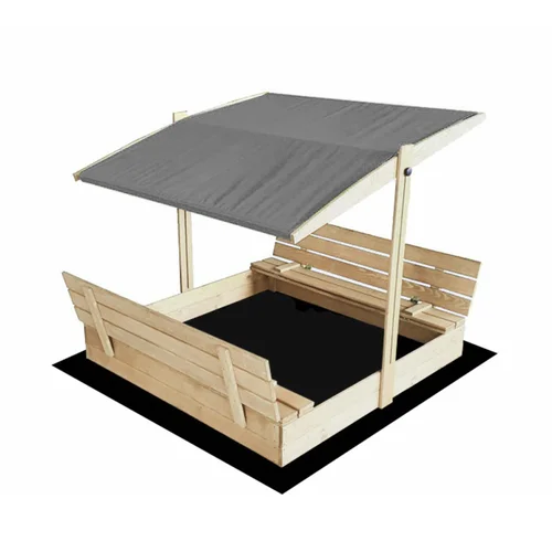 Impregnuotas smėliadėžės stogelis 120×120 cm Pilkas image 2